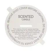 Candle Dust Covers, 160pcs Printed White Matte Candle Dust Lid with Pull Tab ...