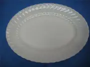 FABULOUS MILK GLASS EX-LARGE SERVING PLATTER ANCHOR HOCKING USA