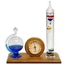 Chic Weather Station with Galileo Thermometer, Hygrometer & Beautiful Barometer