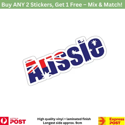 Vinyl sticker decal Waterproof Australia Aussie patriot flag scrapbook laptop