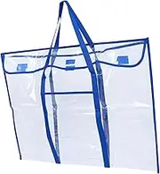 Angoily 1Pc Transparent Poster Board Storage Bag Large Capacity Organizer with Shoulder Strap for Art Projects and Bulletin Boards Durable and Convenient Design for Classroom Use