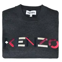 在飛比找momo購物網優惠-【KENZO】KENZO刺繡LOGO彩色字母設計羊毛長袖毛衣