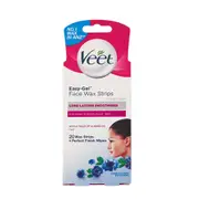 Veet Easy Gelwax Face Wax Strips + 4 Perfect Finish Wipes