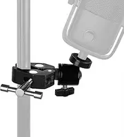 Geekria for Creators Crab Clamp with Ball Head Mount for Microphone, Mic Stand & Desk Mount Compatible with Gopro, DSLR, Smartphone, Action Cameras (Black)