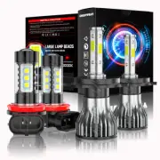 Para For Toyota Tundra 2014-2019 Kit de faros delanteros LED + luces antiniebla