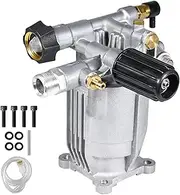 MUTURQ 3/4" Shaft Horizontal Pressure Washer Pump, Easy Adjust 2000-3000 PSI, 2.5 GPM, OEM Replacement Pump for Simpson, Honda GC 160, Homelite, and Most Power Washer