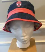 Marvel Spider-Man Toddler Reversible Bucket Hat Blue OSFM NWT Beach Sun Protect