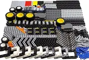 ASTEM 413PCS Plus Technic-Parts Pullback-Motor Axle-Pin Replacement Building-Block Parts Regular-Sized Mechanical Parts Include Brick,Bush,Technic Pin.