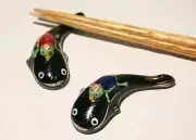 Kyo Kiyomizu Japanese Hashioki chopstick rest kappa water demon catfish set of 2