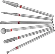 CTIRCHIU 6pcs Nail Drill Bits Efficient Dead Skin Removal Durable Nail Polishing Grinding Heads for Home and Salon Use Versatile Manicure Tool Kit Compact Box