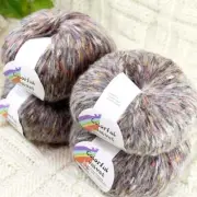 Sale 4BallsX50g Fluffy Soft Colorful Velvet Rugs Shawls Blankets Crochet Yarn 06