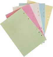 TEHAUX 100pcs A5 Lined Notebook Refills 6-hole Loose-leaf Core Detachable Paper Insert for Planner