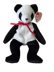 NEW TY Beanie Babies Baby Plush Stuffed Animal Fortune Panda Bear