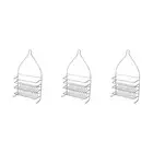 3x Homeleisure PE Coated Shower Tidy Caddy Bathroom Rack Organiser Large White