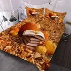 Harvest Knowledge In Autumn 3D Quilt Duvet Doona Cover Set Pillow case Print