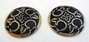 Pair Jeremiah Watt White Bronze Vine Conchos 1 1/2" Screw Back Horse Tack Chaps