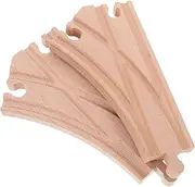 2pcs Wooden Train Track Accessories Wooden Track Extensions Wooden Railway Accessories Expansion Train Tracks Train Tracks Wood Forked Railway Tracks Train Track Expansion Khaki