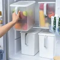 在飛比找樂天市場購物網優惠-冰箱收納盒廚房透明保鮮蔬菜食品收納盒冰箱雞蛋盒儲物盒收納神器