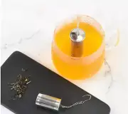 Stainless steel tea strainer - fine mesh ball with chain hook