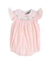 Lil Cactus Running Bunnies Smocked Flutter Romper