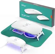 ISTOYO 2 Pack UV Light for Resin, 48W Large Size Dual Wavelength UV Resin Light and Portable UV Lamp for Resin Curing, UV Resin Supplies for Jewelry Making, DIY Craft