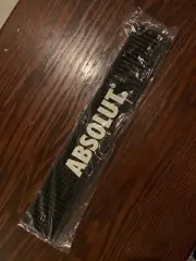 ABSOLUT VODKA Black & White Rubber Spill Bar Rail Mat BRAND NEW 21" x 3.5"