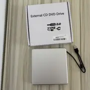 External CD/DVD Drive for Laptop, USB 3.0 & Type-C Portable CD DVD