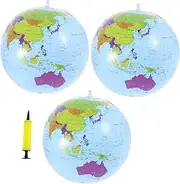 Milisten 1 Set Inflatable Earth Globe for Kids Foldable for Teaching Geography Summer Pool Parties Home School Office and Party Decorations