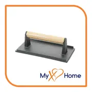 2 lb Cast Iron Steak Weight with Wooden Handle (1 Grill Press) by MyXOHome