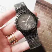 Full Diamond Quartz Watch with Spiral Crown