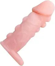 Penis Sheath Male Penis Sleeve Girth Reusable Condoms Extender Enlarger Enhancer for Men Adult Sex Toys