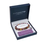 Crystal Carvings by Bramble Bay Mookaite Jasper Tree of Life Charm Bracelet Self-Confidence & Potential