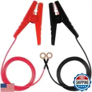 9.8FT Electric Fence Wire Connectors Jumper Leads Cable with Alligator Clips