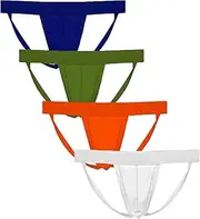 Summer Code Men's Sexy Strings with Bulge Bikini Jockstrap Elastic Thong