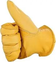 [LIFKOME] Bicycle Cable End Cap Gardening Glives Cycling Gloves 1pair Full Finger Leather Gloves Work Gardening Gloves Gardening Glove Cattlehide Glove