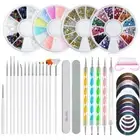 Home Salon Gel Nail Set Foil Stickers Manicure Tapes Dotting Tools Nail Art Pen