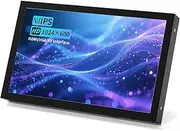 Jun-Saxifragelec Mini Monitor 7 Inch HDMI, VGA, AV, BNC, 1024 × 600 Small IPS Screen with Built-in Speakers, 178° Viewing Angle LCD Portable Monitor for PC/TV/DVD/CVBS (Non-Touch)