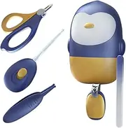 CATIEBYE 1 Set Nail Care Grooming Kit Nail Clipper Scissors Tweezer LED Ear Spoon for Newborn and Purple Golden Safe and Ergonomic Design