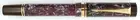 Parker Duofold Centennial Fountain Pen Marble Blue 18k Gold Broad Pt In Box