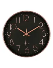 [Toki] Lexi 30cm Silent Wall Clock Black / Rose Gold