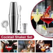 Stainless Steel Cocktail Shaker Mixer Drink Bartender Martini Tools Bar Set Kit