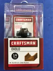 Craftsman 1/4" Ovolo Bit Carbide 1/4" Shank Router Bit 999756
