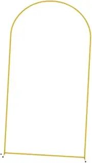 Perfk Metal Arch Backdrop Stand Wedding Arch Gold Outdoor Wedding Arch Balloon Arch Stand Arched Backdrop Frame for Birthday Party, Height 220cm
