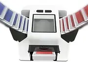 DJAPWPX Automatic Card Shuffler, USB Rechargeable Electric Shuffler, Portable Electric Shuffling Machine, Multipurpose Automatic Poker Shuffling Machine, Playing Card Shuffle for Poker (White)