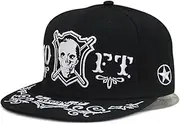 [HAMKVBPR] Baseball Cap Unisex Hip Hop Flat Cap Street Dance Baseball Cap Performance Cap Outdoor Sports Hat(Black)