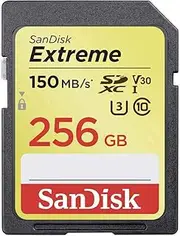 Sandisk Extreme SD Class 30 Memory Card, 256GB
