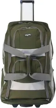 Rolling Carry On Bag Travel Luggage Green Duffel With Wheels 22 inch Duffle Sack