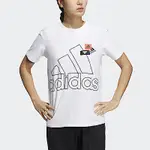 ADIDAS BRD TEE HM5287 女 短袖 上衣 T恤 運動 休閒 柔軟 棉質 彈性 舒適 愛迪達 白