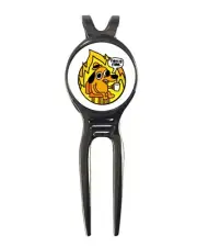 This Is Fine Dog Meme Funny Golf Ball Marker+ Gunmetal Divot Tool
