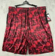 NEW AND1 Mens 2XL Basketball Shorts Racing Red Black BBall Court Post 11" NWT B